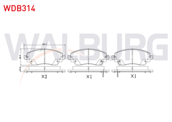 Fren Disk Balata Ön WALBURG WDB314  
