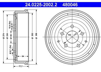 Kampana Arka Sağ veya Sol ATE 24.0225-2002.2  6R0609617C 251609615 251 609 615