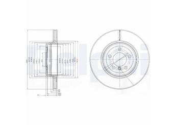 Fren Disk Ayna Arka Sağ ve Sol DELPHI BG9789  34216864046 34211166129 3421 1166 129