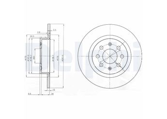 Fren Disk Ayna Arka Sağ ve Sol DELPHI BG3945  55700592 55700593 569097 93167282 95526493 95526494