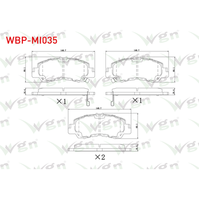 Fren Disk Balata Ön WGN WBP-MI035