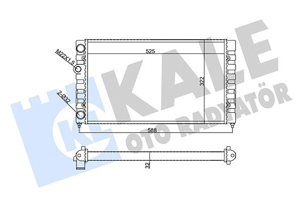 Su Radyatörü  Fiat Linea (110)(2007->)  KALE 355605