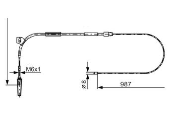 El Fren Teli Ön Sağ veya Sol BOSCH 1 987 477 962  A1686201685 1684201685 168 420 16 85 A1684201685 A 168 420 16 85