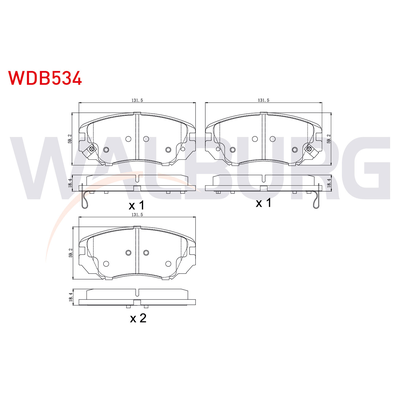 Fren Disk Balata Ön Opel Insignia A (2008->)  WALBURG WDB534