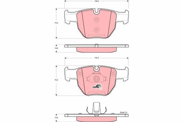 Fren Disk Balata Ön Land Rover Range Rover (LM)(01.2002->)  TRW GDB1526