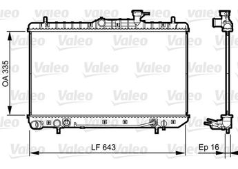 Su Radyatörü  VALEO 734960  2531025152 25310-25152 2531025101 2531025150 2531025151