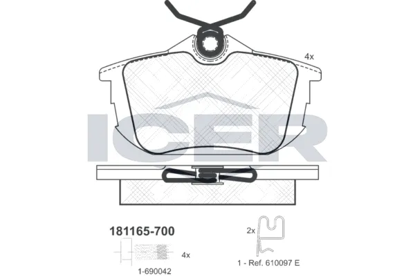 Fren Disk Balata Arka Mitsubishi Colt CZC Cabrio (2006->)  AYD 60213B