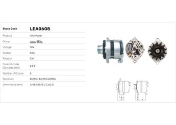 Alternatör  LUCAS ELEKTRIK LEA0608  LEA0608 4643171 46431710 6081165 7691663 46231700 46231735 46231740 46231745 46231756 46445094 46445096 5955557 5958565 5960289 5992153 5992155 60806873 60811650 7541401 7547935 7548143 7552264 7554830 7554832 7554833 7565391 7565393 7565395 7634289 7641842 7646189 7646261 7647595 7697863 7697864 77412410 77503410 77604410 63307107 63307127 63307452 63320026 63320042 63320046 63321010 63321012 63321056 63321084 63321088 63321096 943321056 943321084 943321088