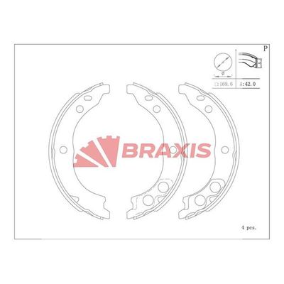 Fren Pabuçlu Balata Arka Fiat Ducato P.Van 10 (03.1994->)  BRAXIS AC0106