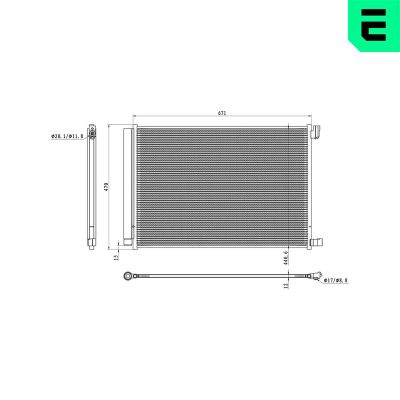 Klima Radyatörü  Mercedes C -Serisi Cabrio (BM 205)(07.2016->)  ERA 667382
