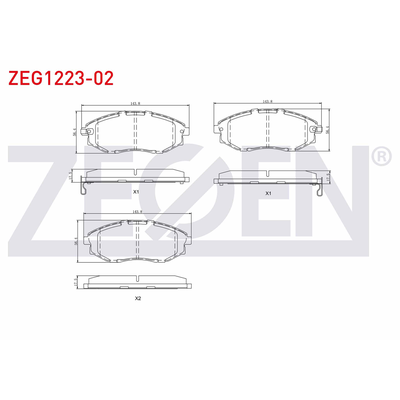 Fren Disk Balata Ön Chevrolet Epica (2006->)  ZEGEN ZEG1223-02