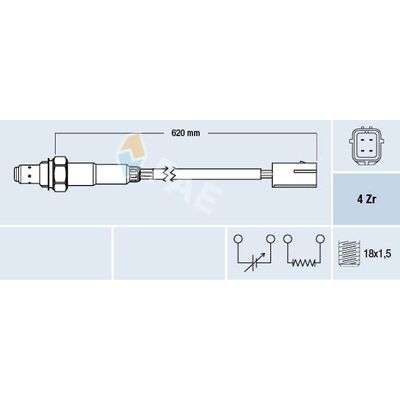 Oksijen (Lambda) Sensörü  Lancia Dedra S.Wagon (1994->)  FAE 77177