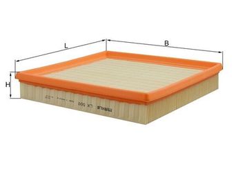 Hava Filtresi  MAHLE LX 500  13721247405 1247404 1247405 13711247405 13721247404