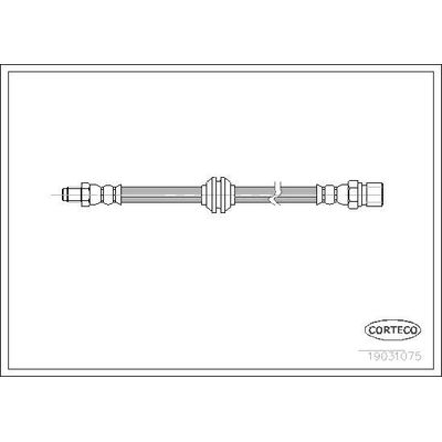 Fren Hortumu Ön Sağ veya Sol Porsche 924 (1975->)  CORTECO 19031075