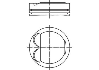 Piston (80.00MM-STD)  NÜRAL 87-70210-STD  11251748458 11251738747 11 25 1 738 747 11251740610 11 25 1 740 610 11251748335 11 25 1 748 335 11 25 1 748 458 1738747 1740610 1748335 1748458
