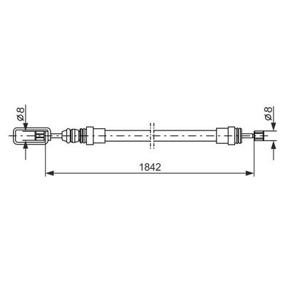 El Fren Teli Ön Sağ veya Sol Peugeot 405 S.Wagon (09.1987->)  BOSCH 1 987 477 422