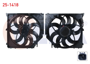 Radyatör Fan ve Motoru  VEKA 25-1418  17113400022 17113415181 17113442089 3400022 3415181 3442089