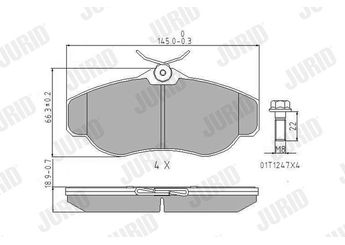Fren Disk Balata Ön JURID 571937J  SFP100480 SFP000210 SFP100460 SFP100580 SFP100590 SFP500120 SFP500150 STC1880 STC3195 STC3685
