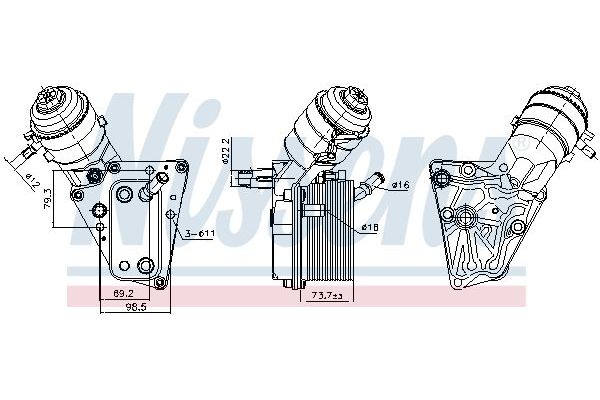 Motor Yağ Soğutucu  Fiat Croma (194)(06.2005->)  NISSENS 91347