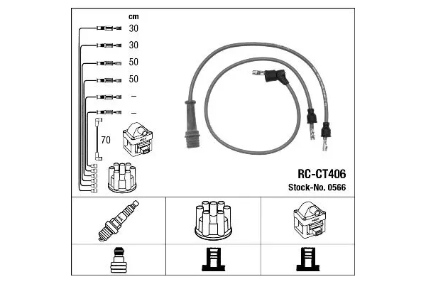 Buji Kablosu  Citroen CX Break (07.1985->)  NGK 0566