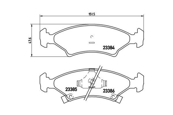 Fren Disk Balata Ön Kia Sephia (1993->)  MAGNETI MARELLI 363700430009