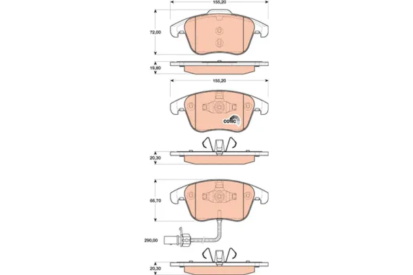 Fren Disk Balata Ön TRW GDB1814