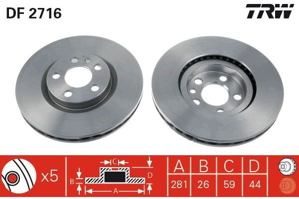 Fren Disk Ayna Ön Sağ ve Sol Lancia Zeta (1995->)  OTOZONE BD2015
