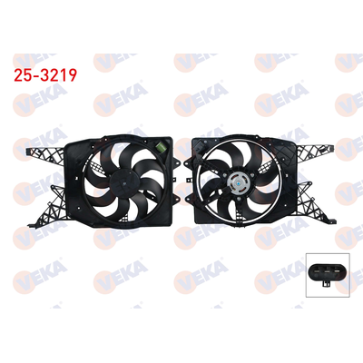 Radyatör Fan ve Motoru  Opel Corsa D (2006->)  VEKA 25-3219