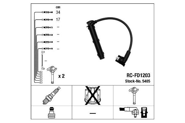 Buji Kablosu  Ford Escort 3/4/5 Kapı/S.Wagon (1995->)  FORD ORJINAL 91XF12286AC