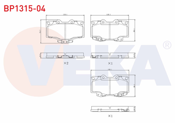 Fren Disk Balata Ön VEKA BP1315-04  