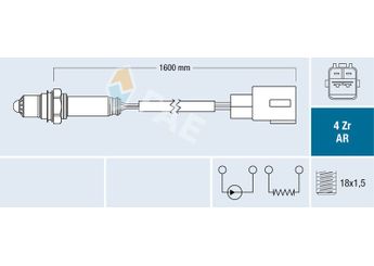 Oksijen (Lambda) Sensörü  NGK 96240  855877 98075140 0855877