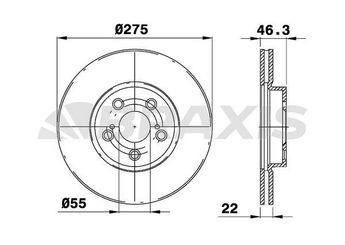 Fren Disk Ayna Ön Sağ ve Sol BRAXIS AE0479  DF6234 4351212710