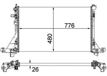 Su Radyatörü  MAHLE CR 1771 000P  8W0121251H 2140000Q2A 2140000Q2C 2140000Q2E 4419451 93197531 214004474R