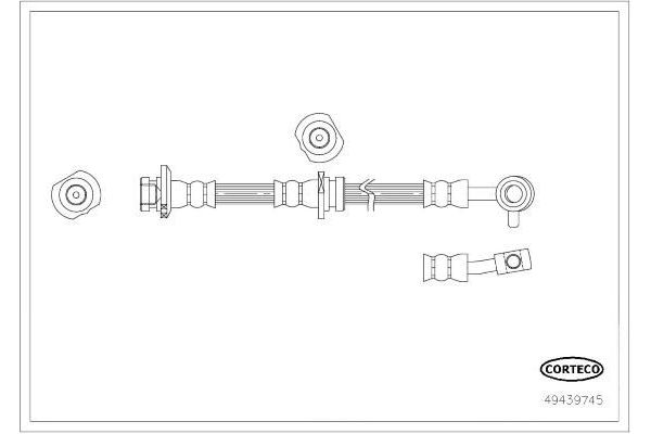 Fren Hortumu Ön Sağ veya Sol AXAM 02-16-07-0421