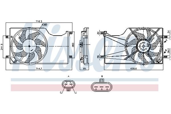 Radyatör Fan ve Motoru  Opel Adam (2012->)  KALE 387220