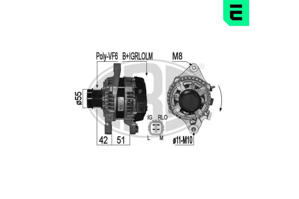 Alternatör  Toyota Avensis Combi (T27)(2008->)  ERA 209299