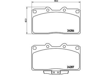 Fren Disk Balata Ön BREMBO P 54 019  MR389514 MB857259 4605A588 MB895817 MB928035 MB928695 MR389515 MR389516 MZ690169 MZ690172 AY040MT009 AY040MT010