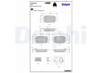 Fren Disk Balata Arka DELPHI LP5095EV  440604785R