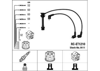 Buji Kablosu  NGK 9111  9091921328 9091921373 90919-21373 9091921395 90919-21395 9091921401 90919-21401 90919-21328