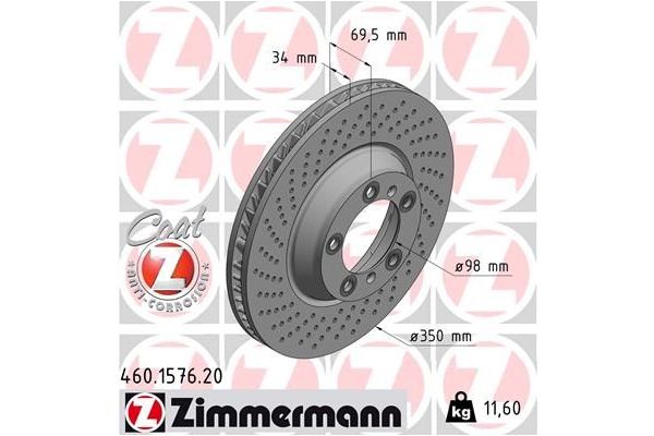 Fren Disk Ayna Ön Sağ ve Sol ZIMMERMANN 460.1576.20