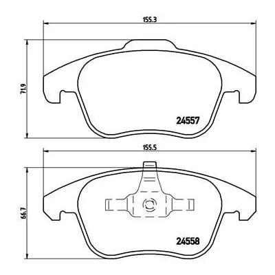 Fren Disk Balata Ön Citroen DS5 (09.2011->)  BREMBO P 61 086
