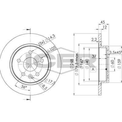Fren Disk Ayna Arka Sağ ve Sol Chevrolet Cruze (2009->)  OPEL ORJINAL 13502136