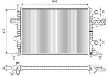 Su Radyatörü  VALEO 732826  96182648 1300237 24445163 9201956 95513833