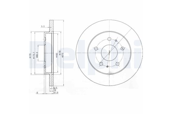 Fren Disk Ayna Ön Sağ ve Sol Daihatsu Terios (J100)(1997->2006)  DELPHI BG3607