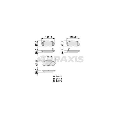 Fren Disk Balata Ön Hyundai i20 (PB)(05.2012->)  BRAXIS AB0052