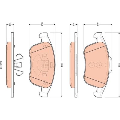 Fren Disk Balata Ön Renault Latitude (2010->)  TRW GDB1896