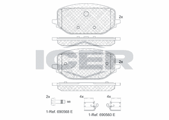 Fren Disk Balata Ön AYD 60848B  1647880280 9839379280 155255431 16 478 802 80