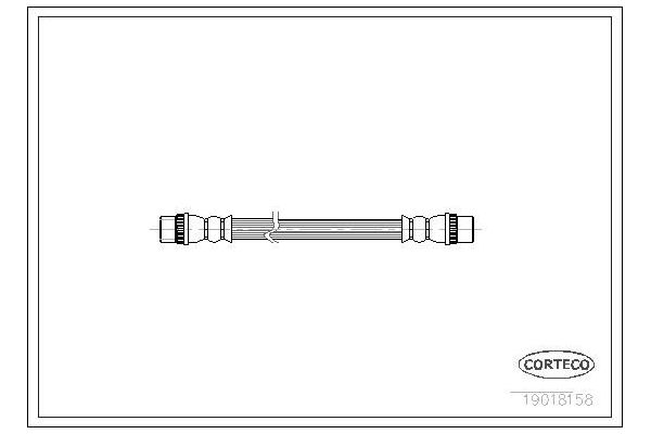 Fren Hortumu Ön Sağ veya Sol Renault Megane II 3 Kapı (10.2002->)  CORTECO 19018158