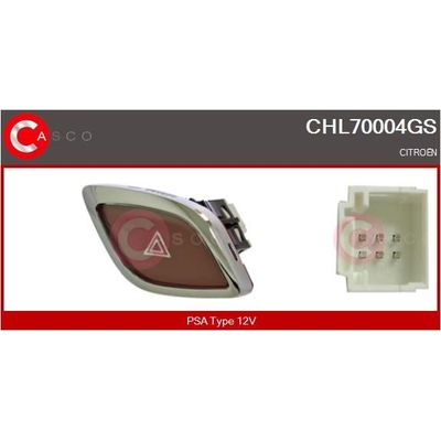 Dörtlü Flaşör Düğmesi  Citroen DS3 Cabrio (01.2013->)  PSA ORJINAL 6490CY