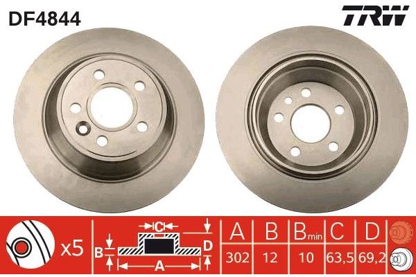 Fren Disk Ayna Arka Sağ ve Sol TRW DF4844